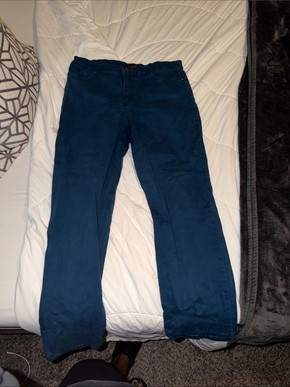 Women’s Dark Blue Jeans - Casual Straight Leg